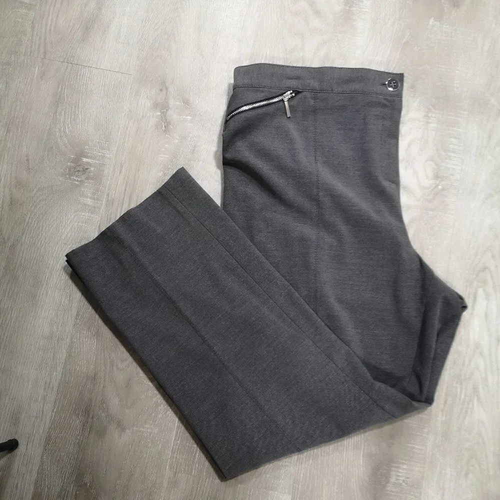 Laura Plus Ladies Size 16 Straight Legs Dark Grey Dress Pants - Picture 5 of 11